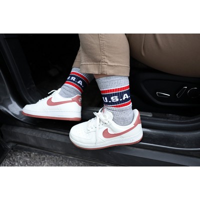 USA Made Ribbed Crew Athletic Sock
