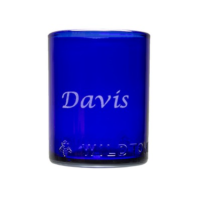 12 Oz. Refresh Glass Cobalt Single Glass (rescued wild tonic bottle)