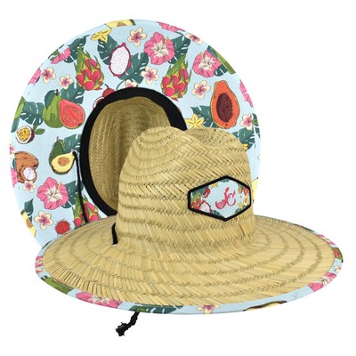 Lifeguard Straw Hat w/Full Color Imprint