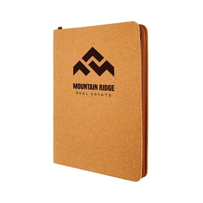 Zipper Cork Portfolio (Cork Brown)