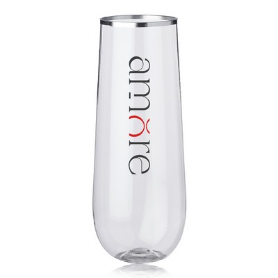 Reserv 9 oz. Plastic Stemless Flute