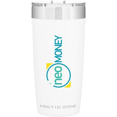 20 oz Arctic Zone Titan Thermal Hp Travel Tumbler (Matte White)